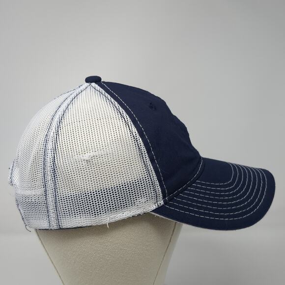 Outdoor Cap Snapback Mesh Back Trucker Hat Blue One Size Colorblock Blank - Picture 5 of 9